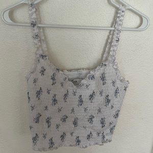 Hollister Ruffle Smocked Floral Top Size L